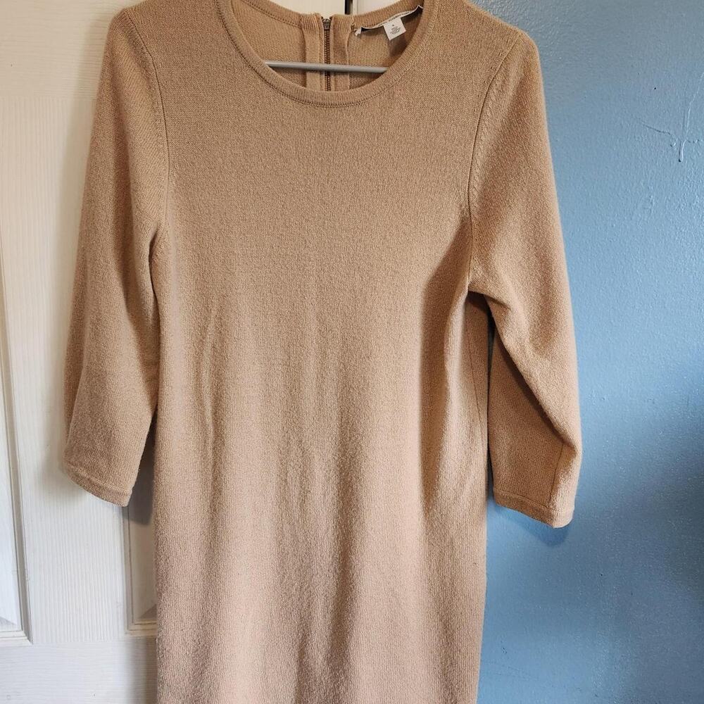 Autumn cashmere cream sweater dress